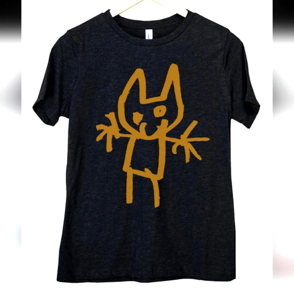 Men's Black Hare Premium Hand Printed Graphic T Shirts - BNWOT size Small - Picture 1 of 7